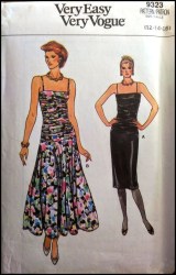 9323 EZ VOG STRAPPY ST- FLARE SHIRRED DRESS LENGTHS PATTERN 6-10
